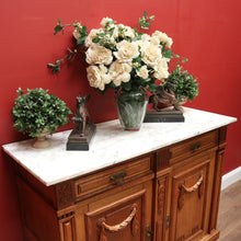 Load image into Gallery viewer, x SOLD Antique French Oak and Marble Sideboard, Two Drawer Entry, Foyer or Hall Cabinet B10956