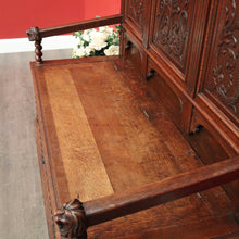 Load image into Gallery viewer, x SOLD Antique French Hall Seat, Lift Lid Blanket Shoe Box Hall Settle Bench Seat Chair. B10144