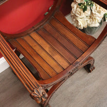 Load image into Gallery viewer, x SOLD Antique French Savonarola Chair, Cross Frame Arm Chair, X Frame Hall Chair Seat. B10338