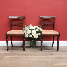 Load image into Gallery viewer, Pair of Antique Chairs, Antique English Mahogany Hall Chairs, Dining Chairs B11104