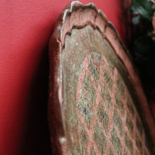 Load image into Gallery viewer, x SOLD Vintage Italian Serving Tray Dish in Pale Rose, Green and Gold. B10130