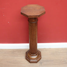 Load image into Gallery viewer, x SOLD Antique French Oak Pedestal, Plant stand in Oak Timbers, Statue Stand or Holder B11248