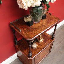 Load image into Gallery viewer, x SOLD Antique English Music Canterbury, Burr Walnut Inlay Lamp Cabinet, File Cupboard. B10053