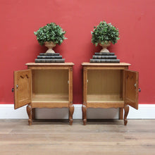 Load image into Gallery viewer, x SOLD Pair of Vintage French Bedside Tables, Lamp, Side Tables with French Scroll Feet B10949