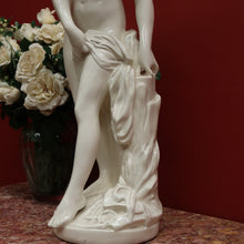 Load image into Gallery viewer, x SOLD Antique French Glazed Plaster Statue 'The Bather' Falconet Style Maiden Statue B11172
