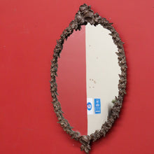 Load image into Gallery viewer, x SOLD Antique English Mirror, Antique Brass Floral Wall Mirror, Vanity Hall Mirror. B10367