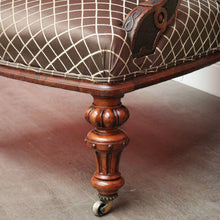 Load image into Gallery viewer, x SOLD Antique English Oak Grandfather Arm Chair Antique Oak and Fabric Scroll Armchair. B10437