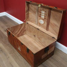 Load image into Gallery viewer, x SOLD Antique English Camphor Box, Marriage Chest, Coffee Table, Toy or Blanket Box B10977