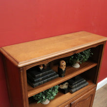 Load image into Gallery viewer, x SOLD Vintage French Bookcase, Oak Two Door Open Bookcase Cabinet Hall China Cupboard B10818