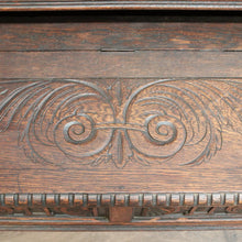 Load image into Gallery viewer, x SOLD Antique French Oak Hall Settle, Hall Chair with Lift Lid Blanket Box, Hall Seat B10728