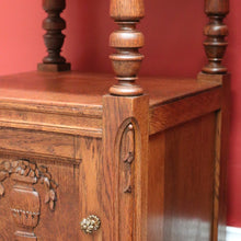 Load image into Gallery viewer, x SOLD Pair of French Bedside Tables, Antique Marble Top Oak Lamp Side Tables B10555