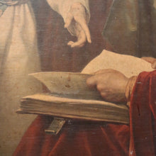 Load image into Gallery viewer, x SOLD Oil Painting, Hofmann, Young Jesus Teaching in the Temple. Framed and signed. B11221