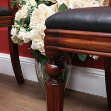 Load image into Gallery viewer, x SOLD Pair of Antique English Hall Chairs, Library or Bedroom Chairs, Mahogany Leather B11120