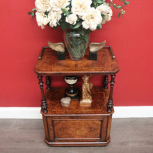 Load image into Gallery viewer, x SOLD Antique English Music Canterbury, Burr Walnut Inlay Lamp Cabinet, File Cupboard. B10053