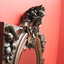 Load image into Gallery viewer, x SOLD Antique French Oak Mirror, Overmantle Mirror, Bevelled Edge Hall Mirror B10086