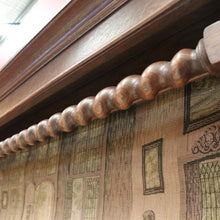 Load image into Gallery viewer, x SOLD Vintage Dutch Tapestry in Oak Barley Twist Framework, Pelmet, Oak Casement B10560