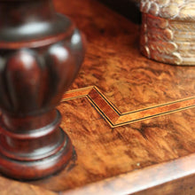 Load image into Gallery viewer, x SOLD Antique English Music Canterbury, Burr Walnut Inlay Lamp Cabinet, File Cupboard. B10053