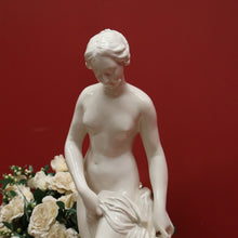 Load image into Gallery viewer, x SOLD Antique French Glazed Plaster Statue 'The Bather' Falconet Style Maiden Statue B11172