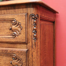 Load image into Gallery viewer, x SOLD Vintage French Chest of Drawers with Cupboard Below, French Bedside Cabinet, Hall Chest B10884