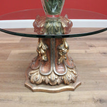 Load image into Gallery viewer, x SOLD Italian Florentine-style Coffee Table, Gilt Timber Pedestal Base with a Glass Top B10104