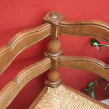 Load image into Gallery viewer, x SOLD Antique French Corner Chair French Oak and Rush Seat Conversation Armchair Chair. B9832