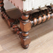 Load image into Gallery viewer, x SOLD Antique French Library Chair, Striped Fabric Hall Chair, Bedroom Chair, Armchair B11506