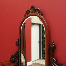 Load image into Gallery viewer, x SOLD Antique English Dressing Table Burr Walnut Cheval Mirror, Drawers Dressing Table B10742