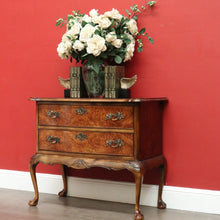 Load image into Gallery viewer, x SOLD Antique French Chest of Drawers Burr Walnut 2 Drawer Hall Foyer Cabinet Cupboard B10465