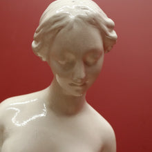 Load image into Gallery viewer, x SOLD Antique French Glazed Plaster Statue 'The Bather' Falconet Style Maiden Statue B11172