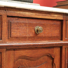 Load image into Gallery viewer, x SOLD Bedside Tables, Antique French Oak and Marble Bedside Cabinets, Lamp Table B10550