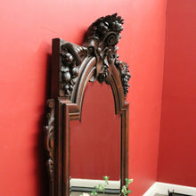 Load image into Gallery viewer, x SOLD Antique French Oak Mirror, Overmantle Mirror, Bevelled Edge Hall Mirror B10086