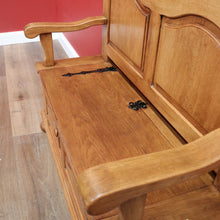 Load image into Gallery viewer, x SOLD Vintage French Hall Seat, Lift lid Shoe Box, Hall Seat Armchair, Chair Storage B10586