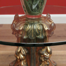 Load image into Gallery viewer, x SOLD Italian Florentine-style Coffee Table, Gilt Timber Pedestal Base with a Glass Top B10104