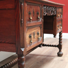 Load image into Gallery viewer, x SOLD Antique French Office Desk, Antique French Oak 4 Drawer Office Desk, Hall Table B10778