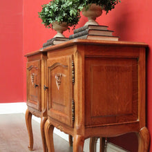 Load image into Gallery viewer, x SOLD Pair of Vintage French Oak Bedside Tables, Lamp Tables, Side or Hall Cabinets B10298
