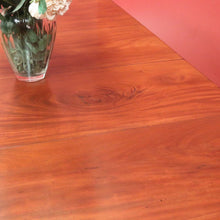 Load image into Gallery viewer, x SOLD Antique English Mahogany Dining Table, or Two Leaf Kitchen Table with Castors. B11281