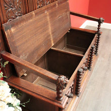 Load image into Gallery viewer, x SOLD Antique French Hall Seat, Lift Lid Blanket Shoe Box Hall Settle Bench Seat Chair. B10144