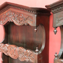 Load image into Gallery viewer, x SOLD Pair of French Antique Walnut Wall Bench Open Front Cabinet or Bookcase Storage B10721