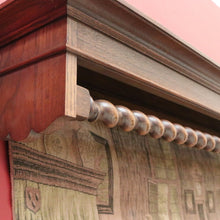 Load image into Gallery viewer, x SOLD Vintage Dutch Tapestry in Oak Barley Twist Framework, Pelmet, Oak Casement B10560