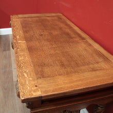 Load image into Gallery viewer, x SOLD Antique French Hall Table, French Oak and Brass Handles Two Drawer Hall Table B11123