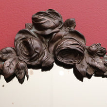 Load image into Gallery viewer, x SOLD Antique English Mirror, Antique Brass Floral Wall Mirror, Vanity Hall Mirror. B10367