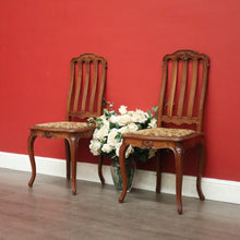 Load image into Gallery viewer, x SOLD Pair of Antique French Oak Hall Chair, Side Chairs, Foyer Chairs. B10392