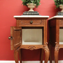Load image into Gallery viewer, x SOLD Antique Bedside Tables, Antique French Lamp Tables, Pair of Hall Cupboards B10875