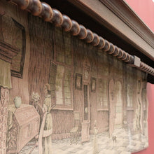 Load image into Gallery viewer, x SOLD Vintage Dutch Tapestry in Oak Barley Twist Framework, Pelmet, Oak Casement B10560