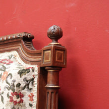 Load image into Gallery viewer, x SOLD Antique French Settee, Lounge or Sofa, Walnut and Gilt Frame Rust Amber Flowers B11186