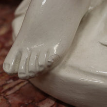 Load image into Gallery viewer, x SOLD Antique French Glazed Plaster Statue 'The Bather' Falconet Style Maiden Statue B11172