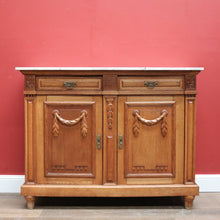 Load image into Gallery viewer, x SOLD Antique French Oak and Marble Sideboard, Two Drawer Entry, Foyer or Hall Cabinet B10956