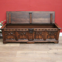 Load image into Gallery viewer, x SOLD Antique French Coffer, Blanket Box, Storage Box, Marriage Chest, or Hall Seat B11128