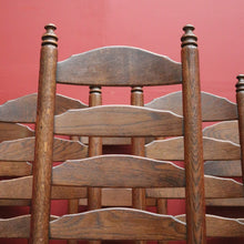 Load image into Gallery viewer, x SOLD Set of Six Antique French Dining Chairs, or Ladder Back Kitchen Chairs Cane Seat. B10938