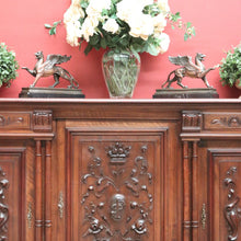 Load image into Gallery viewer, x SOLD Antique French Walnut Sideboard, Narrow Antique Hall Cabinet, Hall Cupboard B11070